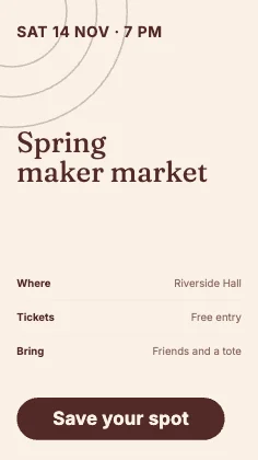 Event invite · Clay