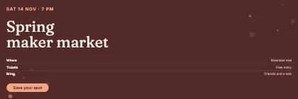 Event invite · Clay dark