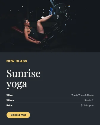 New class · Ink dark · Editorial