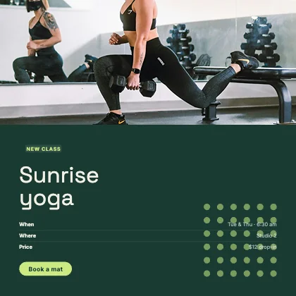New class · Forest dark · Grotesk