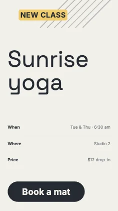 New class · Ink · Grotesk