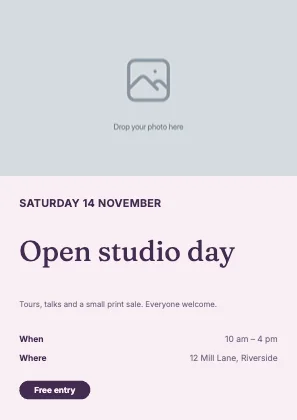 Event flyer · Plum