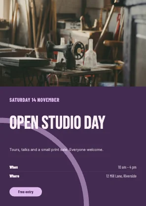 Event flyer · Plum dark · Poster