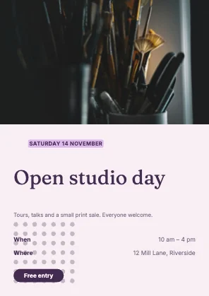 Event flyer · Plum