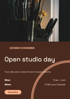 Event flyer · Sunset dark · Grotesk