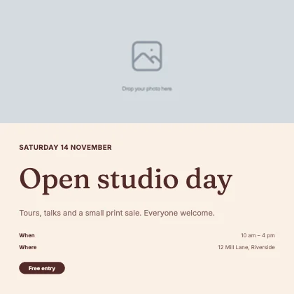 Event flyer · Clay