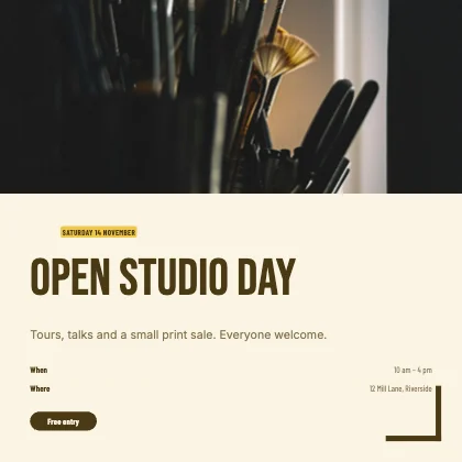 Event flyer · Mustard · Poster