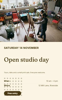 Event flyer · Mustard