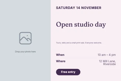 Event flyer · Plum