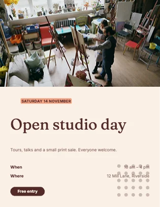 Event flyer · Clay