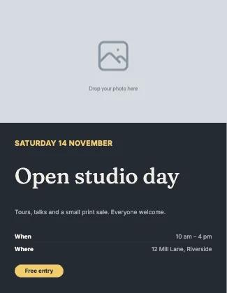 Event flyer · Ink dark