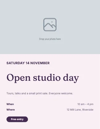 Event flyer · Plum