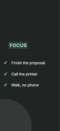 Focus wallpaper · Charcoal dark