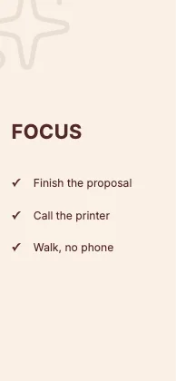 Focus wallpaper · Clay · Editorial