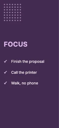 Focus wallpaper · Plum dark · Grotesk