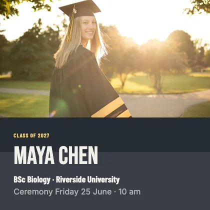 Graduation announcement · Ink dark · Poster