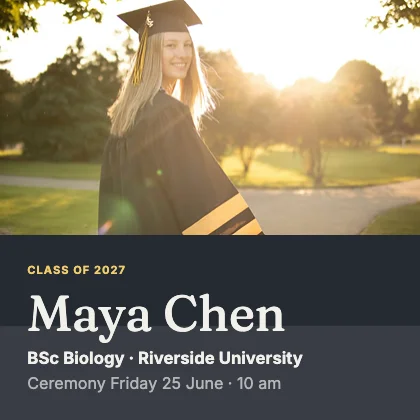 Graduation announcement · Ink dark