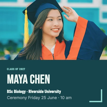 Graduation announcement · Lagoon dark · Poster