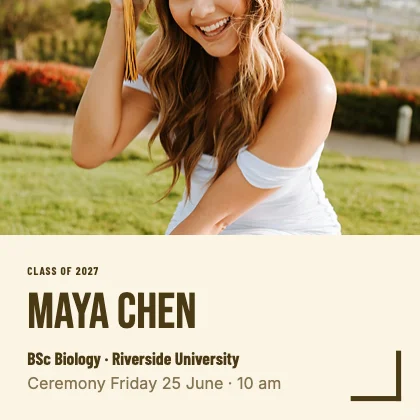 Graduation announcement · Mustard · Poster