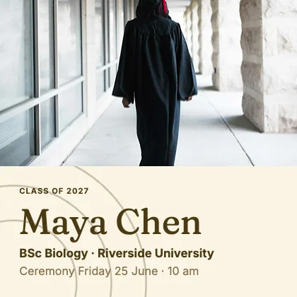 Graduation announcement · Mustard