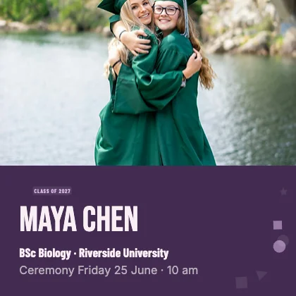 Graduation announcement · Plum dark · Poster