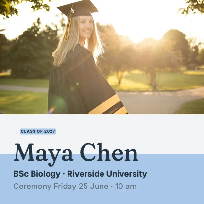 Graduation announcement · Slate
