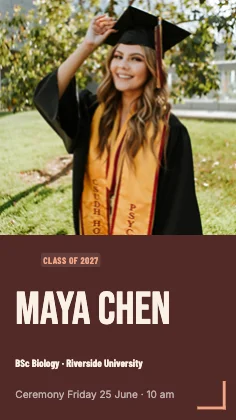 Graduation announcement · Clay dark · Poster