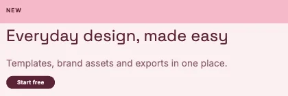 Hero banner · Rose · Grotesk