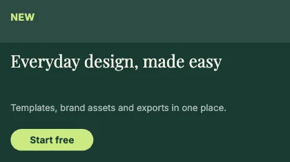 Hero banner · Forest dark · Editorial