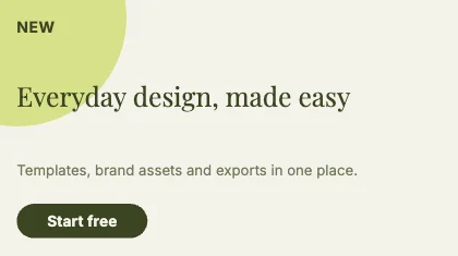 Hero banner · Olive · Editorial