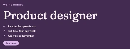 We’re hiring · Plum dark