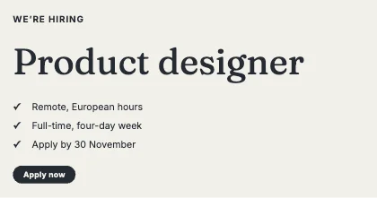 We’re hiring · Ink