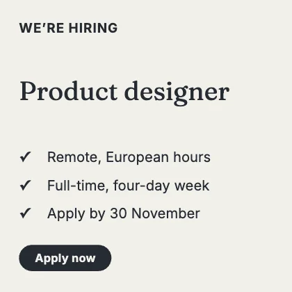 We’re hiring · Ink