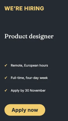 We’re hiring · Ink dark