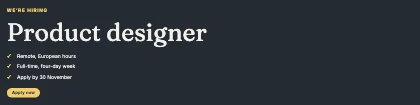 We’re hiring · Ink dark