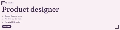 We’re hiring · Plum