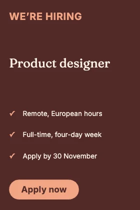 We’re hiring · Clay dark