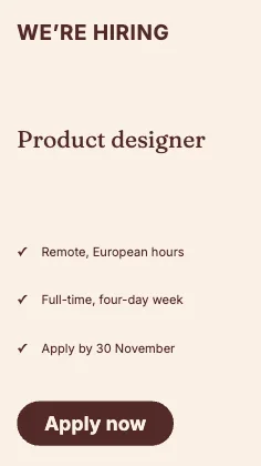 We’re hiring · Clay