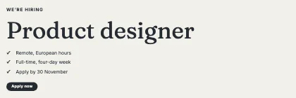 We’re hiring · Ink