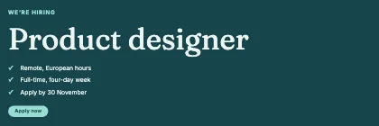 We’re hiring · Lagoon dark
