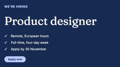 We’re hiring · Cobalt dark