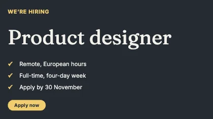 We’re hiring · Ink dark