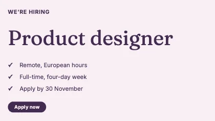 We’re hiring · Plum