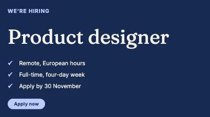 We’re hiring · Cobalt dark