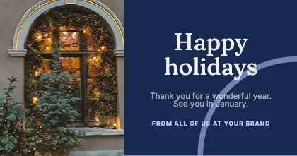 Holiday greeting · Cobalt dark