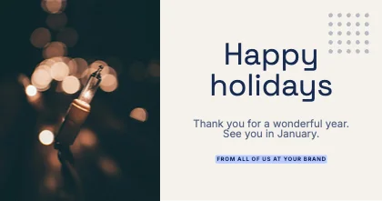 Holiday greeting · Cobalt · Grotesk