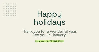 Holiday greeting · Forest · Grotesk