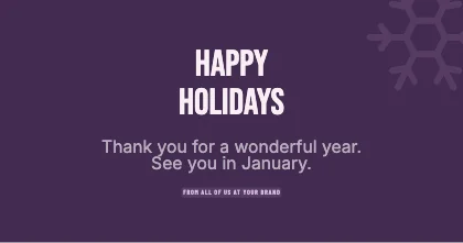 Holiday greeting · Plum dark · Poster