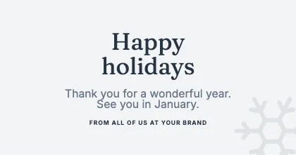 Holiday greeting · Slate