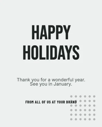 Holiday greeting · Charcoal · Poster